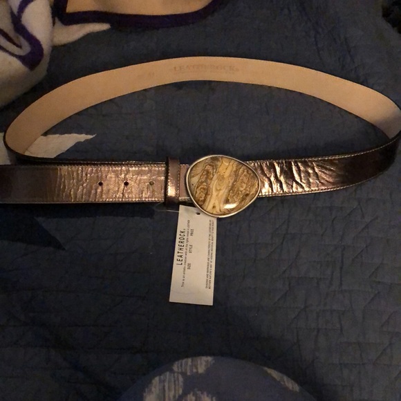 NWT Leatherock metallic bronze belt 34, 36, 38 main image 8